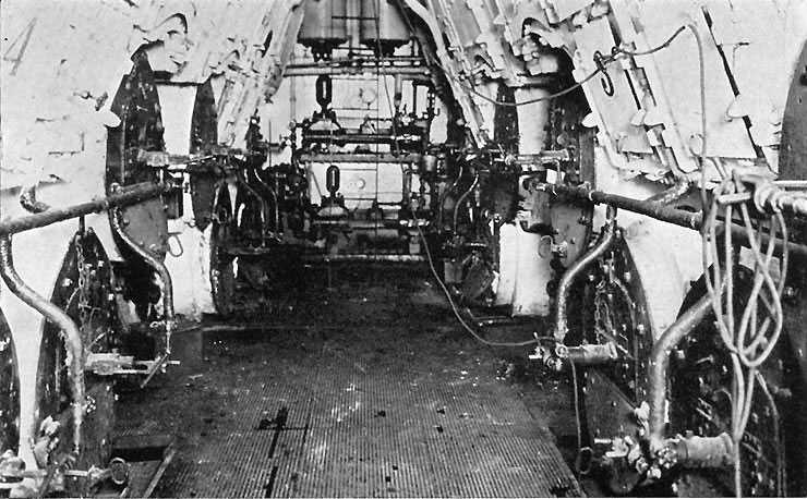 Photograph of a U.S. Navy fire room, c.1918